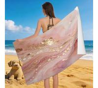 Leichong 3D Marble Beach Towel Extra Large Microfiber Soft Quick Dry for Adults, Chic Bath Towel Lightweight Soft Absorbent for Travel Swimming Pool Sports, 100 x 200 cm