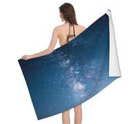 Leichong 3D Night Sky Beach Towel Large Microfiber Soft Quick Dry for Adults, the Galaxy Bath Towel Lightweight Soft Absorbent for Travel Swimming Pool Sports, 180 x 90 cm