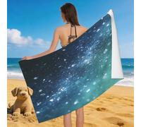Leichong 3D Snowflake Print Beach Towel Extra Large Microfiber Soft Quick Dry for Adults, Chic Bath Towel Lightweight Soft Absorbent for Travel Swimming Pool Sports, 100 x 200 cm
