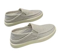 Leichtrit Canvas Espadrille Shoes for Men,Mens Canvas Mesh Slip On Espadrilles,Flat Slip On Canvas Boat Shoes,Shock Absorbing,Lightweight,for Walking,Playing at The Beach,Shopping Gray