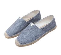 Leichtrit Canvas Espadrille Shoes for Men,Men's Flat Espadrilles,Mens Slip On Flat Canvas Deck Boat Shoes,Wear Resistant,Shock Absorbing,for Walking,Playing at The Beach,Shopping Gray