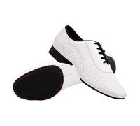 Leichtrit Men'S Ballroom Dance Shoes,Dance Shoes For Mans,Leather Latin Salsa Practice Shoe For Man,Men'S Breathable Leather Ballroom,Split Sole,Soft,Lace-Up,For Stage,Waltz