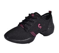 Leichtrit Split Sole Dance Trainers,Jazz Latin Ballroom Casual Sneakers,Women's Jazz Shoes Trainers,Lace-up Ballroom Outdoor Mesh Sneakers,jazz Shoes,Lightweight,Anti-slip,Split Sole,Comfortable