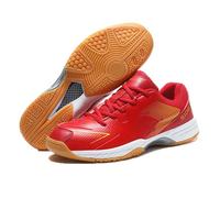 Leichtrit Squash Shoes Men,Indoor Volleyball Shoes Men,Mens Wide Fit Trainers,Men'S Badminton Shoes,Badminton Shoes Womens,Abrasion-Resistant,Breathable,Shock,For Unisex,White,Gray,Red