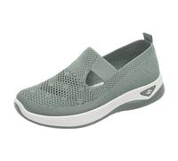 Leichtrit Women Slip On Casual Shoes,Slip On Walking Shoes Women,Lightweight,Breathe and Stay Cool,for Walking Casual Fishing Gardening Shopping Travel Driving Athletic Green