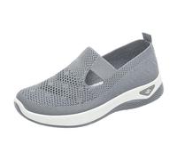 Leichtrit Women Slip On Casual Shoes,Slip On Walking Shoes Women,Lightweight,Breathe and Stay Cool,for Walking Casual Fishing Gardening Shopping Travel Driving Athletic Gray