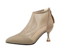 Leichtrit Women'S Ankle Dance Boots,Women'S Hollow Dance Boots,Ballroom Dance Boots Party Performance Dancing Boots Women'S Latin Dance Boots Dance Boots Heels Thin Heel Summer Party Shoes