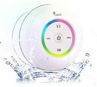 LEICKE Bluetooth Shower Speaker,Wireless Portable Bluetooth Speaker,Dust/Steam/Waterproof Shower Speaker with Suction Cup | Small Portable Wireless Speaker for Bathroom,Beach,Sauna etc