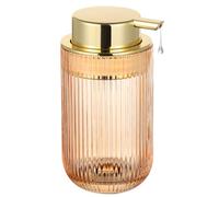 LEICURACE Glass Liquid Soap Dispenser, Refillable Liquid Dispenser with Gold Pump, Hand Soap Dispenser for Bathroom Kitchen, Modern Home Bathroom Decor （Liquid Type/Gold）