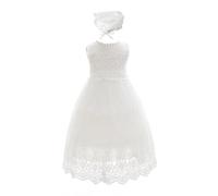 Leideur Baby Long Christening Gowns White Baptism Dress Special Occasion Dresses for Girls Birthday (White 2, 12 Months)