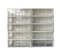 LEIDJGUN 10Pcs Craft Bead Storage Container with Multiple Drawers Elegant Bead Divider Box Stackable Jewelry Sorting Case