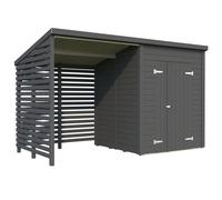 Leif L (3.7x1.7m | 3.0+2.9m2) Practical Garden Shed