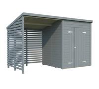 Leif L (3.7x1.7m | 3.0+2.9m2) Practical Garden Shed