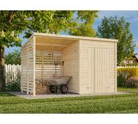 Leif L (3.7x1.7m | 3.0+2.9m2) Practical Garden Shed