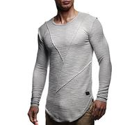 Leif Nelson Herren Pullover Rundhals-Ausschnitt Schwarzer Männer Longsleeve dünner Pulli Sweatshirt Langarmshirt Crew Neck Jungen Hoodie T-Shirt Langarm Oversize LN6323