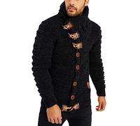 Leif Nelson LN5585 Men’s Knitted Button-Down Sweater, 3XL