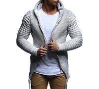 Leif Nelson Men Cardigan Jacket Hood LN-20741