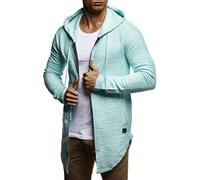 Leif Nelson Men Sweat Jacket Hoodie LN-6301 Mint Small