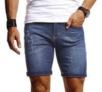 Leif Nelson Men's Jeans Shorts Pants Trouserss LN-1397 Dark Blue W33