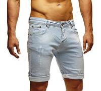 Leif Nelson Men's Jeans Shorts Pants Trouserss LN-1397 Light Blue W33
