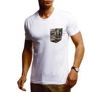 Leif Nelson men's summer t-shirt round neck slim fit cotton share cool white black basic men's t-shirt crew neck boys short sleeve O-Neck short sleeve top long LN4955 - - Medium