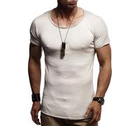 Leif Nelson Men's T-Shirt Round Neck Collar LN-6281 Grey XX-Large