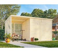 Palmako Leif 4.5+2.9M² Shed - 467Cm X 187Cm - 16mm Wall Logs