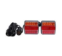 LEIFEIS 12V Magnetic LED Trailer Towing Rear Tail Light Kit 7.5M Cable With 7-pin Socket Board Lamps For Car Truck Flatbed Car Taillight Assembly