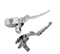 LEIFEIS for 25/22mm Front Motorcycle Hydraulic Brake Pump Master Cylinder Left Right Disc Lever Universal W/Switch M10 Brake Handle Lever(22MM)
