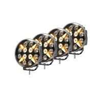 LEIFEIS Headlamp Assembly 7 Inch Led Work Light Flood Spot Welcome DRL 12V 24V 4x4 Offroad Boat Truck SUV ATV Headlight Fog Driving Lights Headlights Assembly(4PC 9inch Strobe)