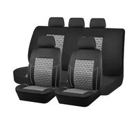 LEIFEIS Seat Covers Car Seat Covers For Car 3 Zipper For Rear Seat Backrest Car Seat Cover(Black Gray 5 seat)