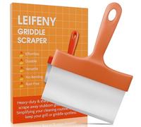 LEIFENY Griddle Scraper, Scrape Tools for Flat Top Grill, Heavy Duty, Multi-Functional, Great Accessories for Outdooer Cooking and Cleaning