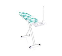 Leifheit Air Board Express M Solid Ironing Board, Large Iron Board for Steam Generator Iron, Large Extra Light Ironing Board with Palm Leafs Cover, 120 x 38 x 76-100 cm