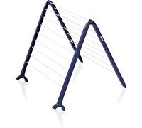 Leifheit Pegasus 110 Bathtub Airer Over Bath Airer, Clothes Airer Bath Rack, Clothes Dryer Rack Indoor, Small Clothes Airer for Indoor and Outdoor Use, Blue and White, 11 m