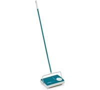 Leifheit Carpet Sweeper Regulas – Height Adjustment, 3 Brushes, 22 cm – Turquoise