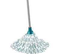Leifheit Classic Mop, Viscose Head, Grey, 1.25 m Handle, Suitable for Stone & Tile Floors