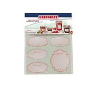 Leifheit Decorative Jar Labels, 20 Self-Adhesive Jar Labels, Small and Large, 2 Different Designs, Pastel Colours Labels