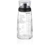Leifheit Dressing Shaker 300 ml, Anti-Drip Spout Glass Mixer | Glass shaker with ml and fl oz scale, recipe markings, sealing plastic lid, dishwasher safe, ideal for salad dressing storage