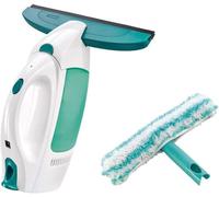 Leifheit Dry & Clean Window Vacuum Cleaner Set with Handle and Washers, Window Cleaning Kit with up to 35 Minutes of Power, Electric Window Cleaner