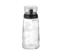 Leifheit Glass Salad Dressing Bottle, 10 oz, Durable Glass Bottle with Plastic Lid, Non-Drip Spout, Dishwasher Safe, German Design, Elegant, Eco-Friendly, Black