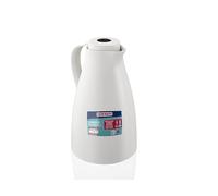Leifheit Harmonic Thermal Flask for Hot Drinks 1 Litre, 100% Leak-Proof Flask for Cold Drinks, BPA-Free Flask Mug, White Flask Drink