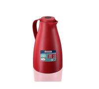 Leifheit Harmonic Thermal Flask for Hot Drinks 1 Litre, 100% Leak-Proof Flask for Cold Drinks, BPA-Free Flask Mug, Red Flask Drink