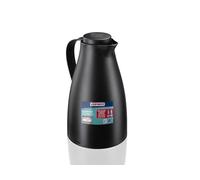 Leifheit Harmonic Thermal Flask for Hot Drinks 1 Litre, 100% Leak-Proof Flask for Cold Drinks, BPA-Free Flask Mug, Black Flask Drink