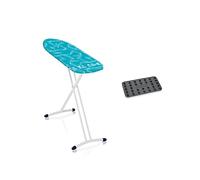 Leifheit Ironing Board Air Board L Solid Shoulder Ironing Boards with mobile Silicone mat, Extra Light Extra large Ironing Board for Smooth Laundry, Turquoise, Iron Board size 130 x 38 x 76-100 cm