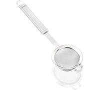 Leifheit kitchen sieve 7.5 cm, small fine-mesh pasta sieve made stainless steel, sieve with practical hanging loop and handle with thumb recess, household sieve, silver