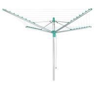 Leifheit Linomatic 400 Easy Dryer 40 m Rotary Washing Line, Retractable Rotary Line, Rust-Free Aluminium Outdoor Clothesline, 3.03 m Turning Diameter, Turquoise