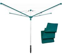Leifheit Linomatic 500 Deluxe Outdoor Rotary Clothes Airer Plus 50M Cover