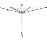 Leifheit Linomatic 500 Plus 50m Rotary Clothes Line, Height Adjustable Arms, Stay Clean Retractable Washing Line, Rust-Free Aluminium Outdoor Clothes Airer