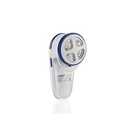 Leifheit Lint Remover and Lint Shaver, White Debobbler and Jumper Restorer, Includes Batteris and Cleaning Fluff Remover Brush, 23 x 19 x 18.5 cm