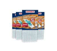 Leifheit Pack of 4 Micro Duo Floor Wash Covers for Clean Twist M Ergo/PowerClean, Microfibre Replacement Cover, Flat Mop Cover, Cleaning Cover for All Floors, Double Fibre Cover